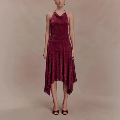 Alluring Feminine Off-shoulder Irregular Party Dress