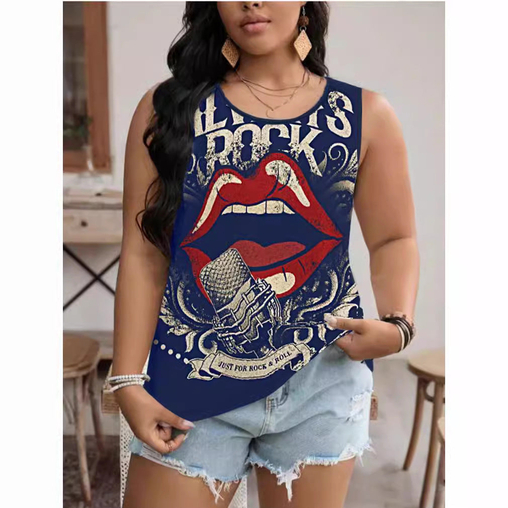 3D Printed Casual Sleeveless Vest