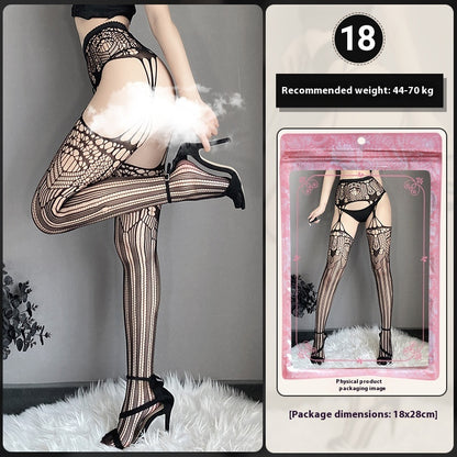 Underwear Large Size Female Stocking Hollow Out Garter Belt