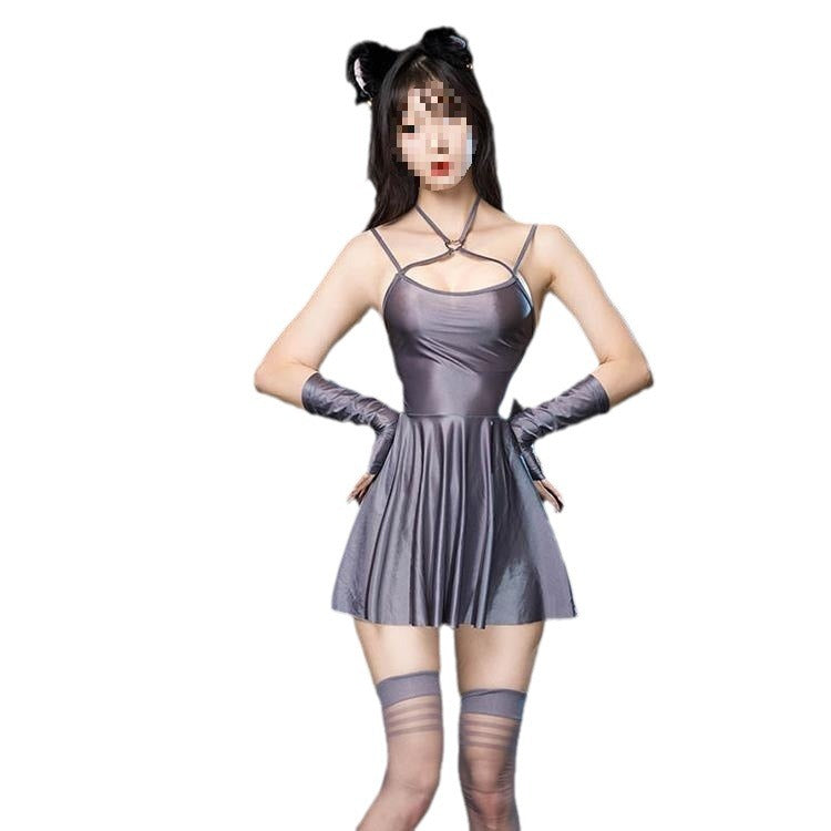 Women's Sling Nightdress Shiny Transparent Underwear