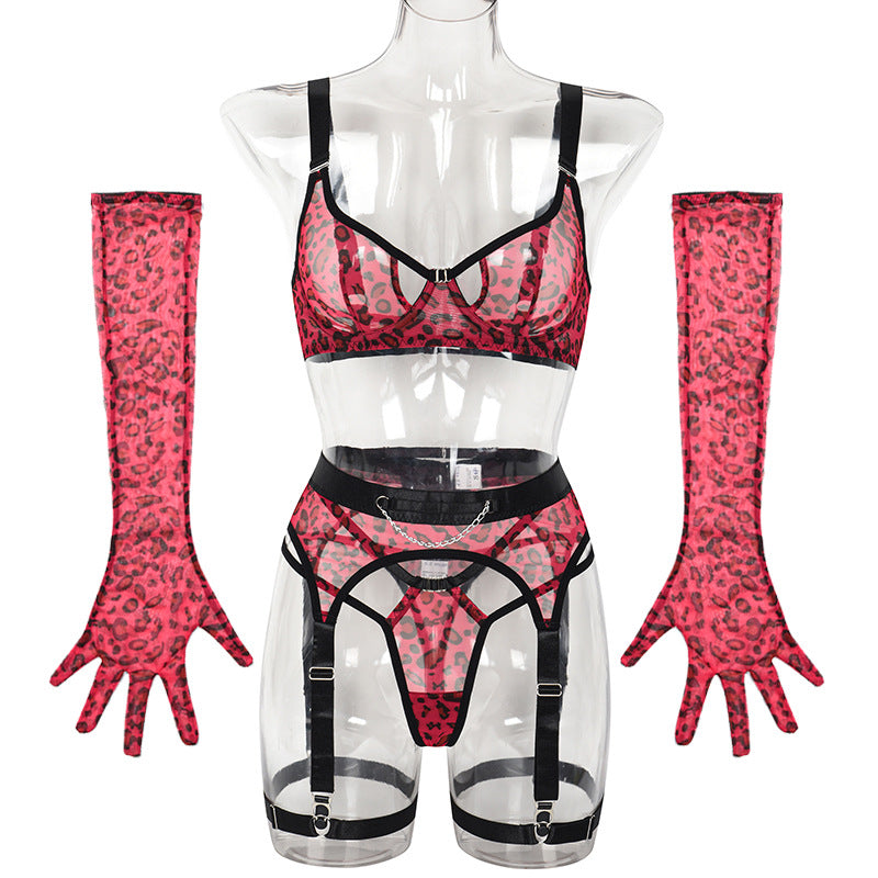 Mesh Hollow Underwear Five-piece Set