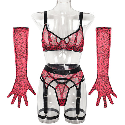 Mesh Hollow Underwear Five-piece Set