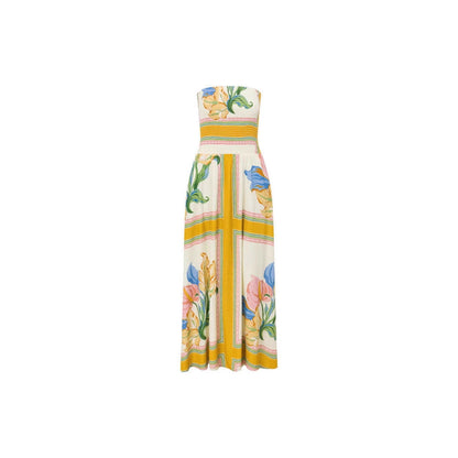 Fashion Loose Linen Sleeveless Tube Top Vacation Style Dress