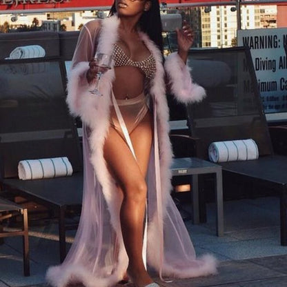 Long Robe Underwear Set For Women