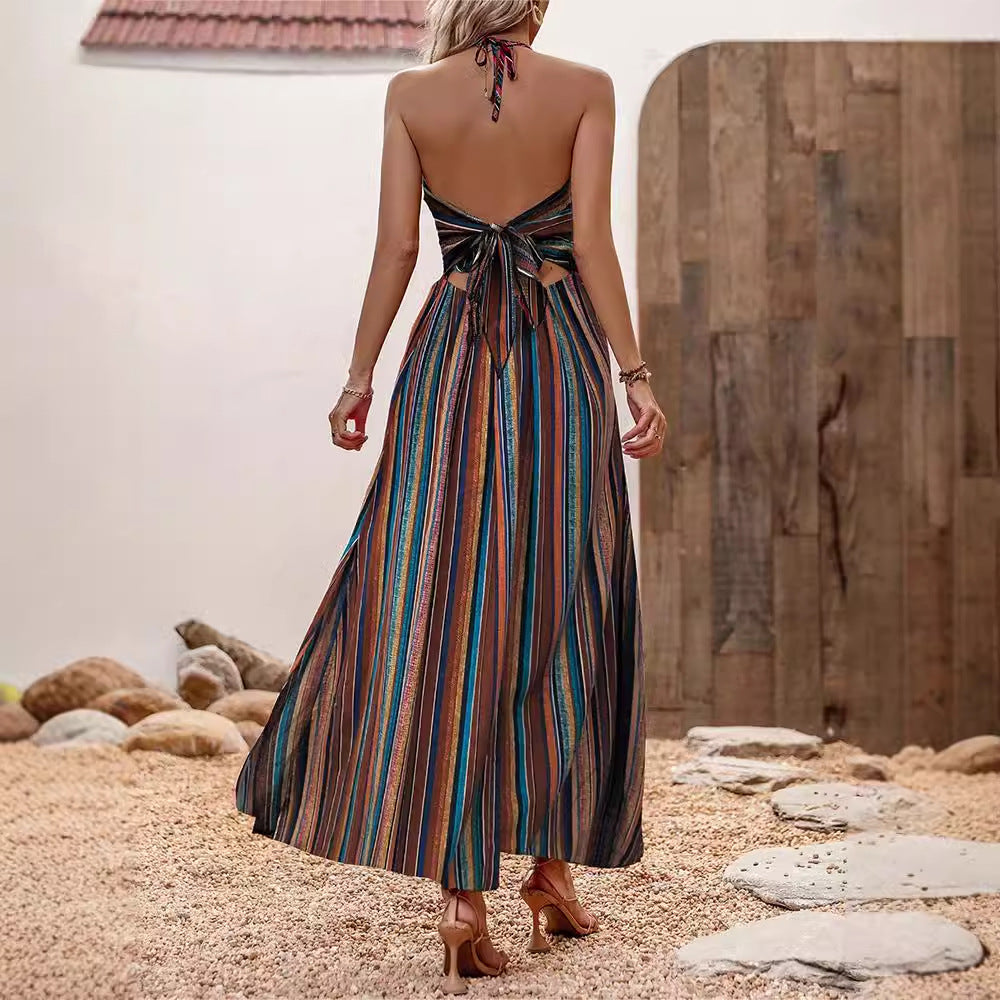 Women's Fashion Casual Printing Sling Dress