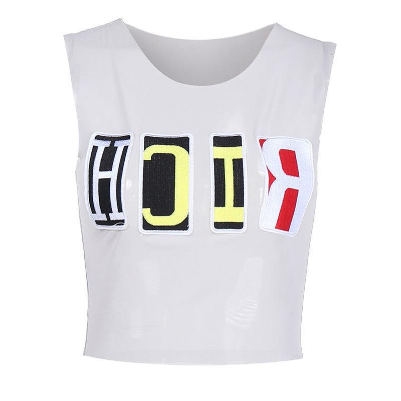 Street Style Women's Hot Girl Slim-fit Letters Vest Top