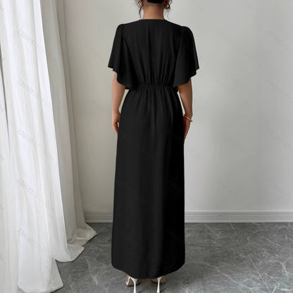 Elegant And Sophisticated V-neck Long Evening Gown