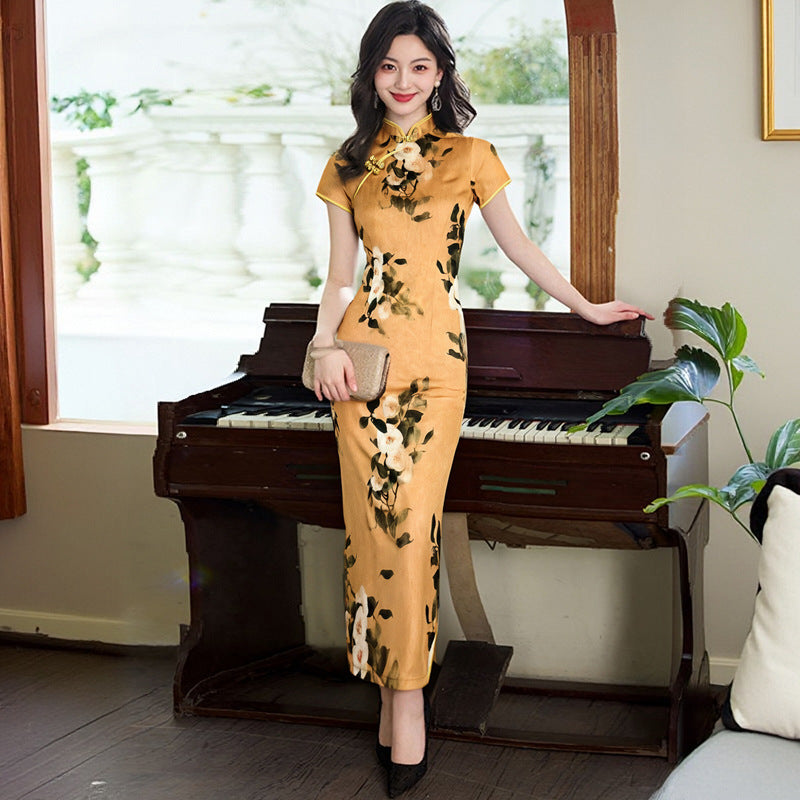 Floral Long Yellow Skirt A Refined Modern Take On Everyday Elegance