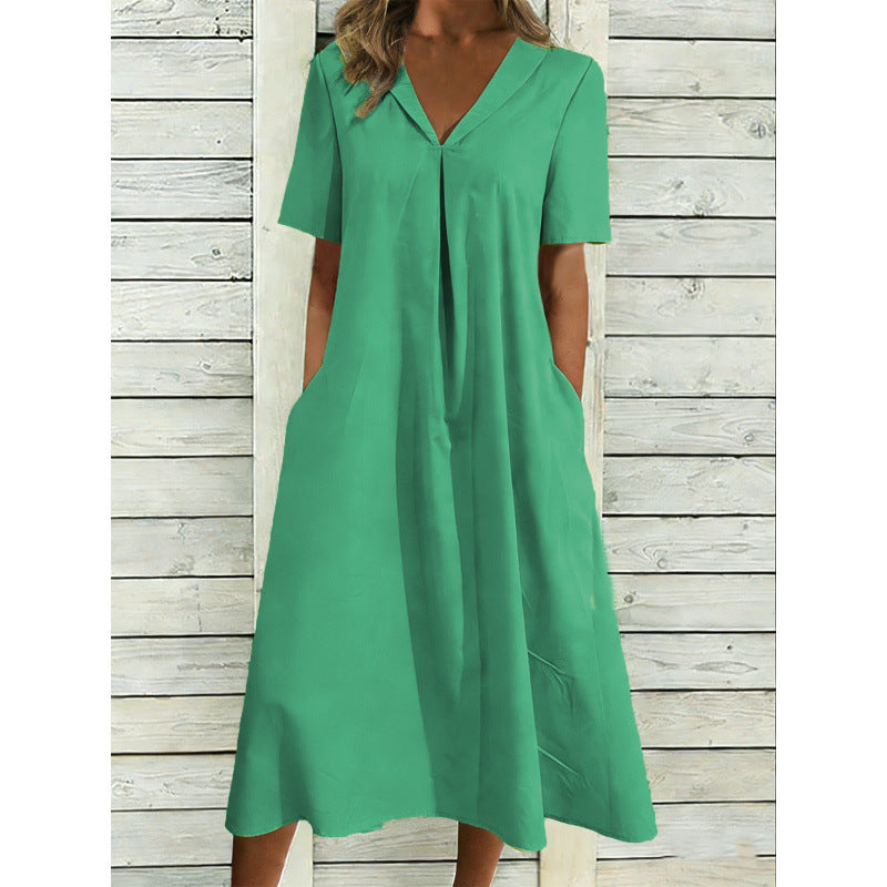 Stylish And Minimalist Design Womens Short Sleeve Dress