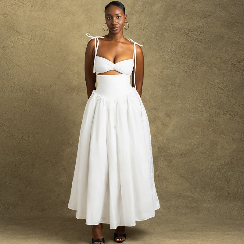 Strapless Off The Shoulder Sleeveless Maxi Dress