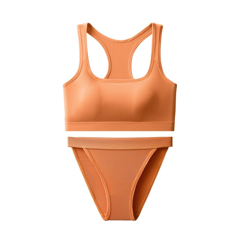 Vest Hot Girl Ice Silk Thread INS Thread Underwear Sports Suit