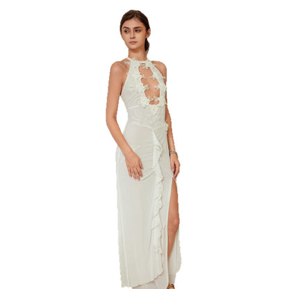 Sexy Cutout Backless Beach Cover-Up Bikini Swimsuit Beach Dress