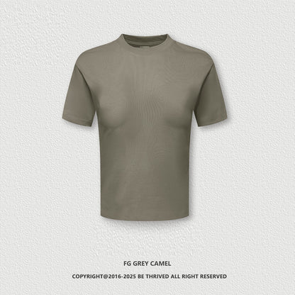 Long-staple Cotton Round Neck Casual Sports Short Sleeve Shoulder