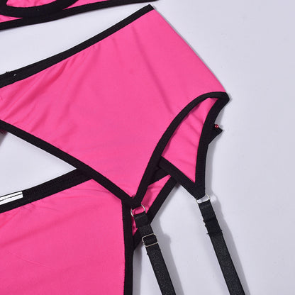 Mesh Panel Contrast Fit Underwear Three Piece Set