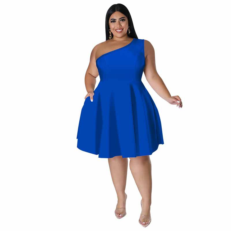 Womens Multi-color Flared Sleeveless Formal Dress