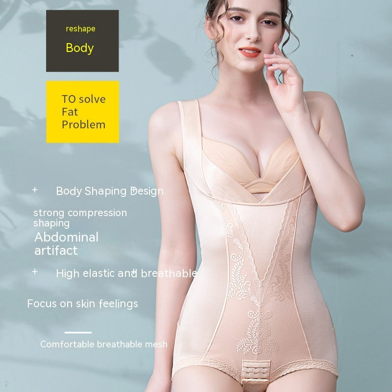 Women's Fashion Breasted Belly Contracting And Hip Lifting One-piece Underwear