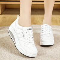 Women's Thick-soled Sports Casual Versatile White Shoes