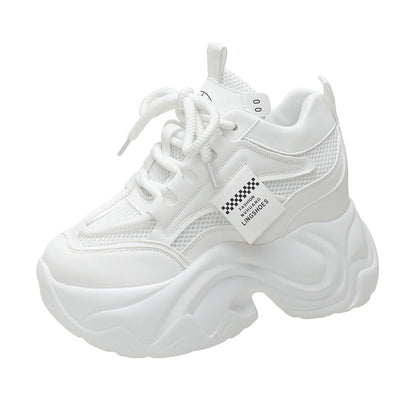Platform Lace-up Fashion Solid Color Simple Casual Shoes