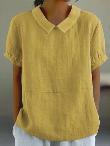 Women's Loose Printed Crew Neck Top