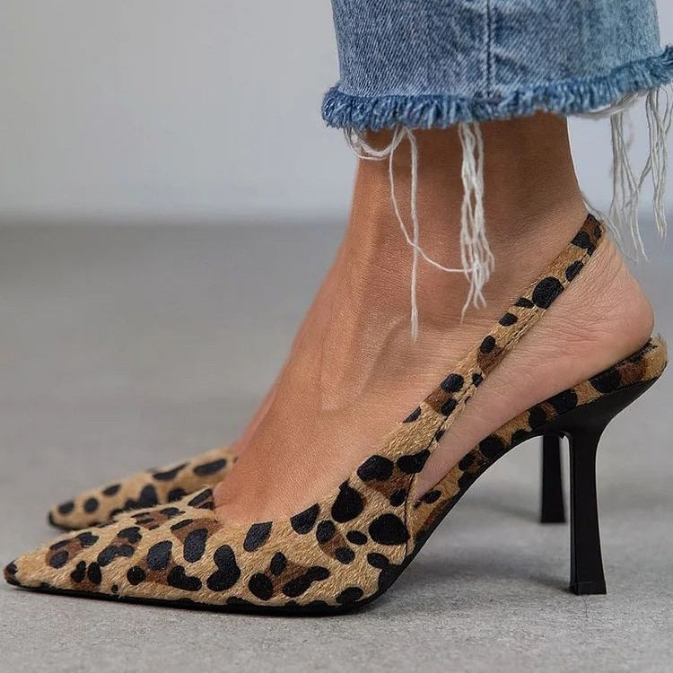 Women's Fashion Pointed Plus Size Slip-on High Heels