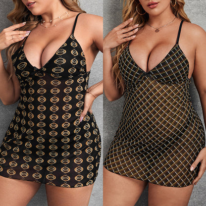 European And American Large Underwear Sling Gilded Buttocks Fitting Dress
