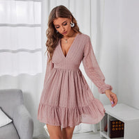 Elegant High-Waisted Commuter Dress For Women