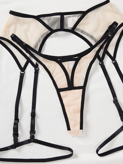 Four-piece Set Sexy And Comfortable See-through Mesh Underwear Suit