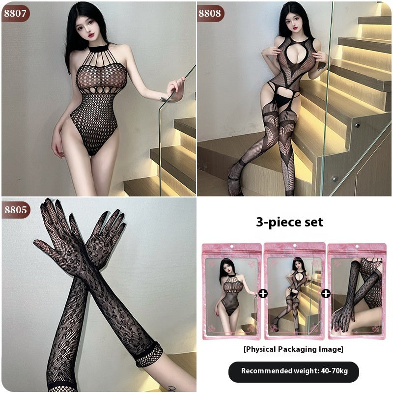 Underwear Plus Size Stockings Open Crotch Free Fishnet Clothes