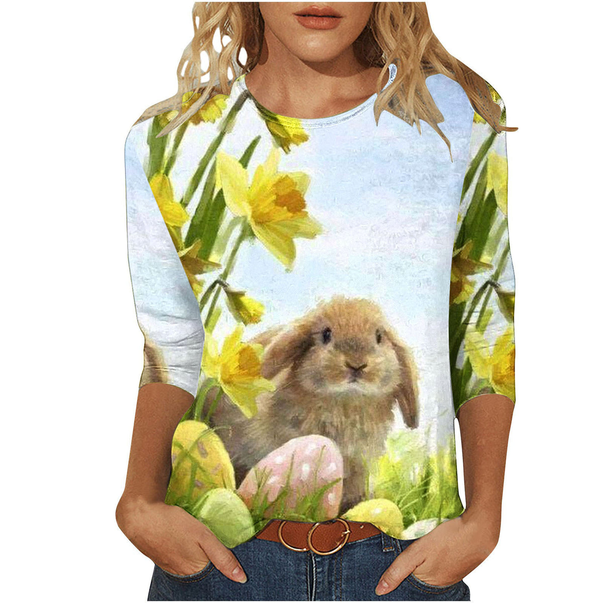 Women's Simple Printed Loose Casual Short Sleeve