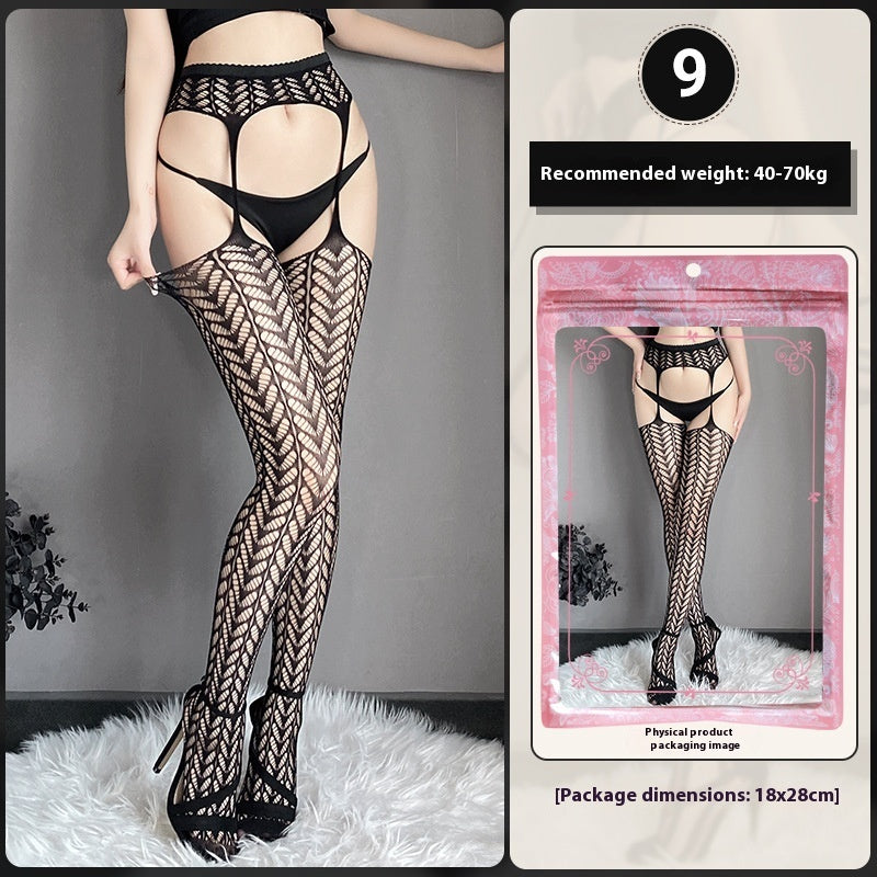 Underwear Large Size Female Stocking Hollow Out Garter Belt