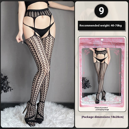 Underwear Large Size Female Stocking Hollow Out Garter Belt
