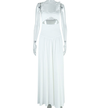 Strapless Off The Shoulder Sleeveless Maxi Dress