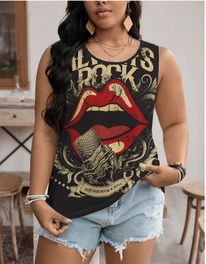 3D Printed Casual Sleeveless Vest