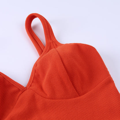 Women's New Inner Trim Backless Top In Solid Color