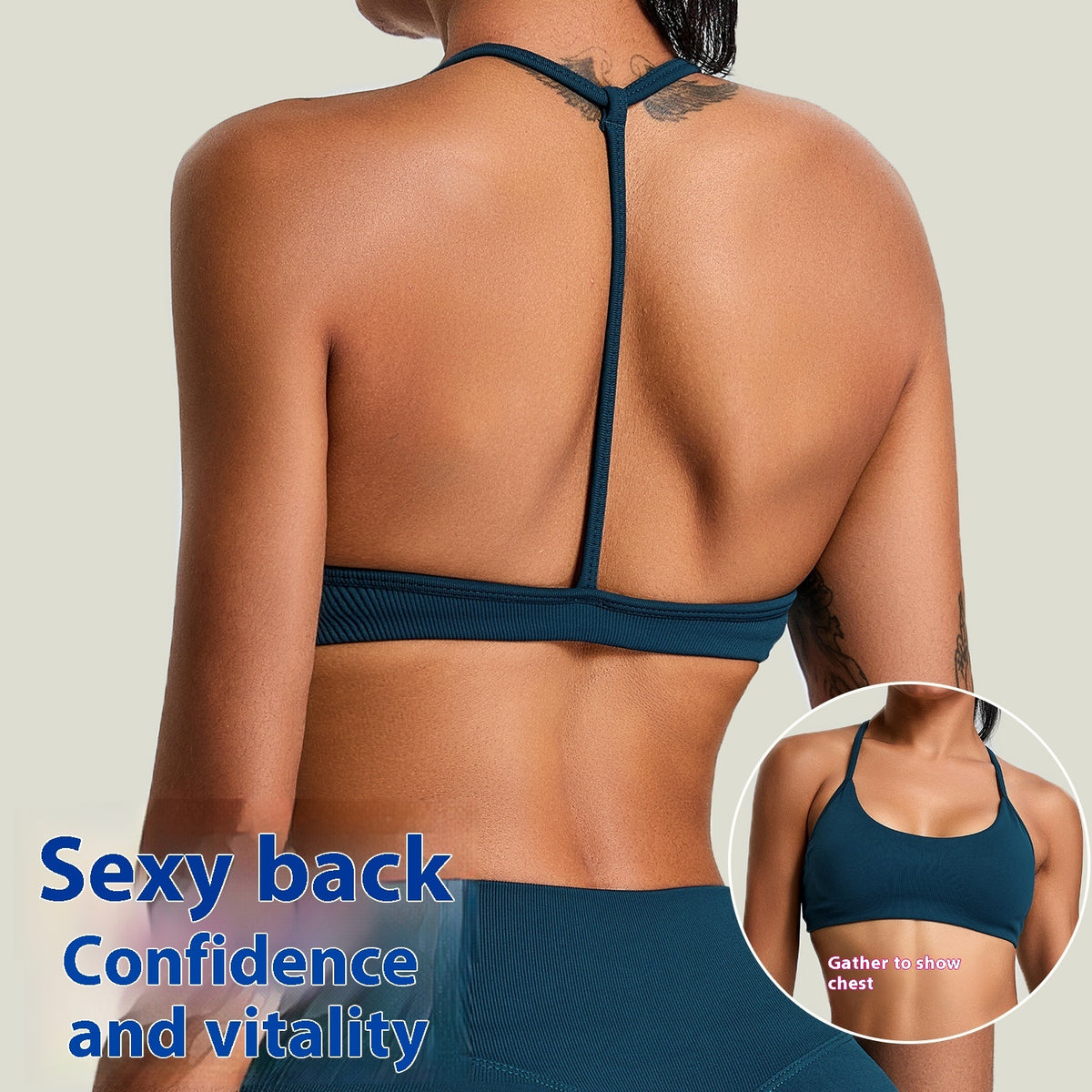 Seamless Sports Underwear Women's H-shaped Beauty Back Yoga Bra