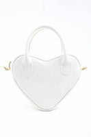 White Heart Faux Leather Bag