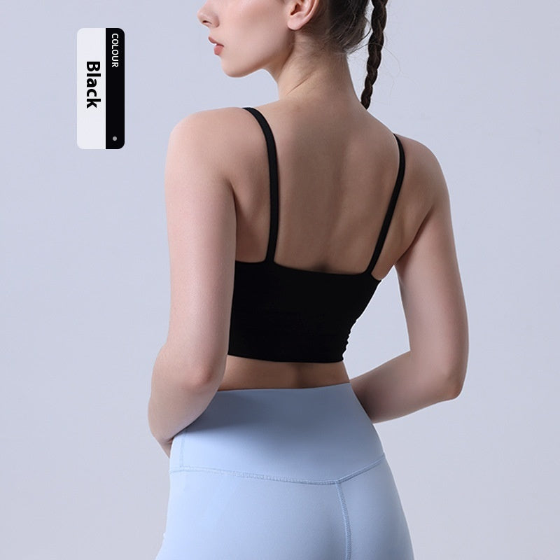 Nude Feel U-shaped Beauty Back Exercise Underwear Female Spaghetti Strap