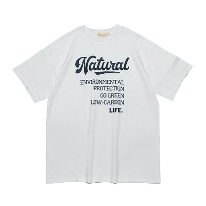 Letter Printed T-shirt Top Loose Couple