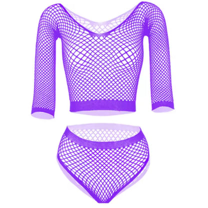 New European And American Style Sexy Underwear Sexy Net Hole Seductive Set