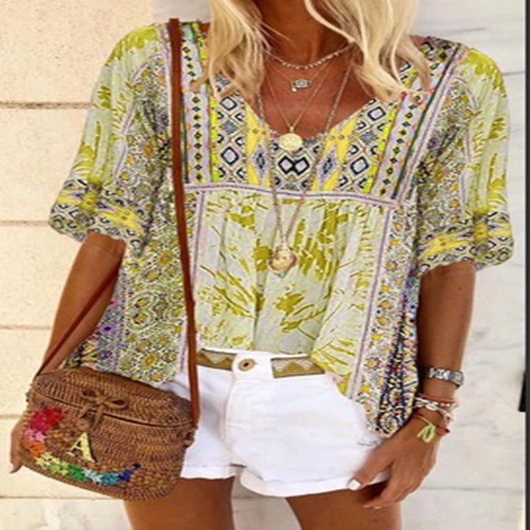 Base Urban Casual Print Pullover T-shirt