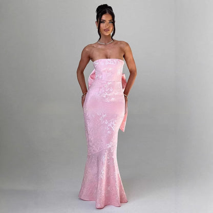 Womens Sophisticated Sexy Off-shoulder Backless Dress