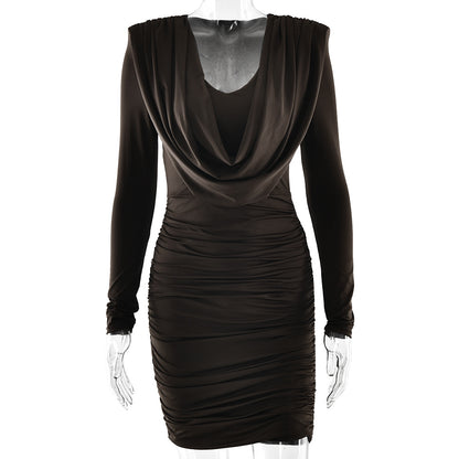 New V-neck Pure Yet Seductive Style Sexy And Elegant Bodycon Dress
