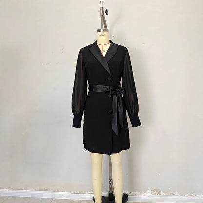 Office-ready Femme Fatale-style Sexy Dress For Women