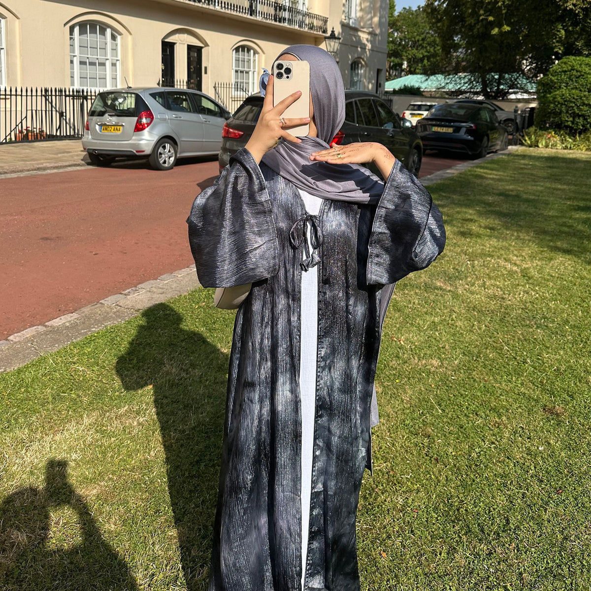 Dubai Colorful Tie-Dye Printed Robe Cardigan