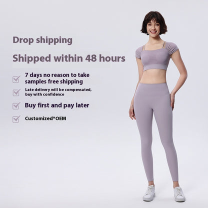 Professional Yoga Sports Underwear With Chest Pad Shockproof
