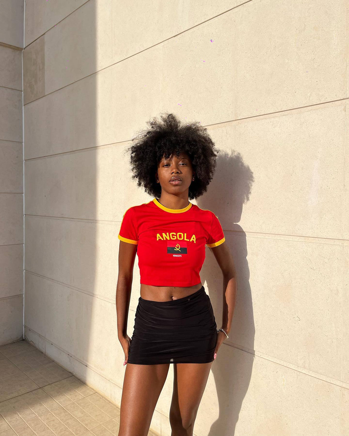 Printed Cropped European And American Women's Clothing Top