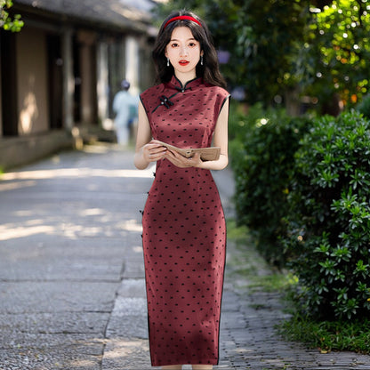 Fashionable Minimalist Chinese Style Design Slim Fit Womens Dress