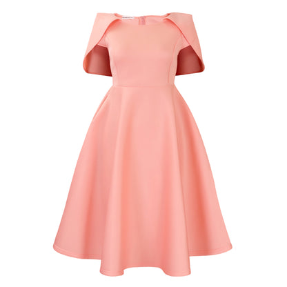 Womens Solid-Color Casual Chic Dress