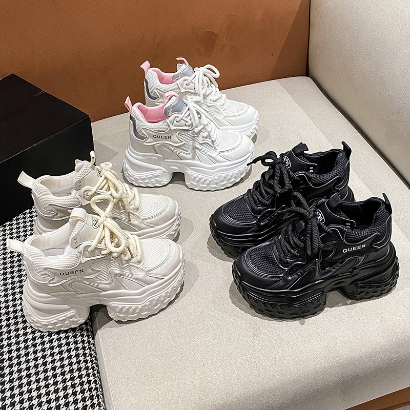 Mesh Breathable Platform Sports Casual Daddy Shoes