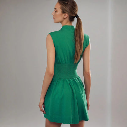 Elegant Commuter V-Neck Zippered Cardigan Dress